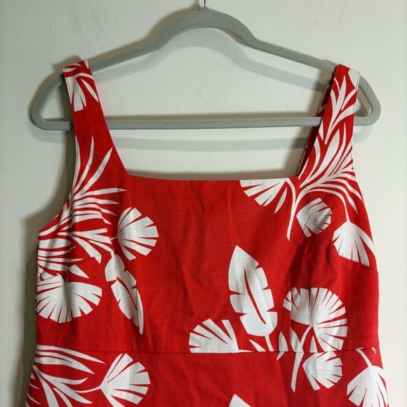 BODEN Yolande Shift Dress Cherry Red Jungle Bouquet Size 8L Long - Picture 6 of 11
